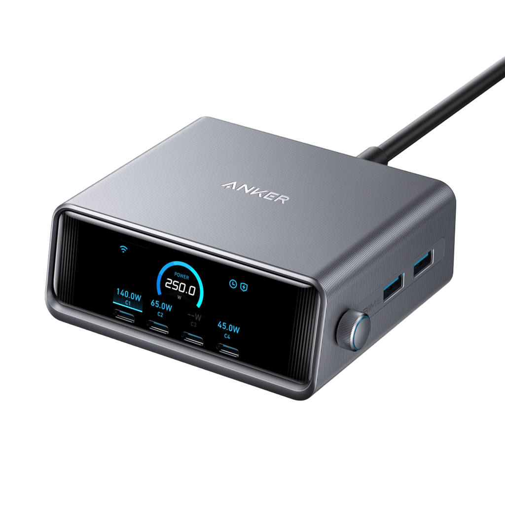 Anker Prime Charger 250W 6-Port GaN Charging Station - A2345