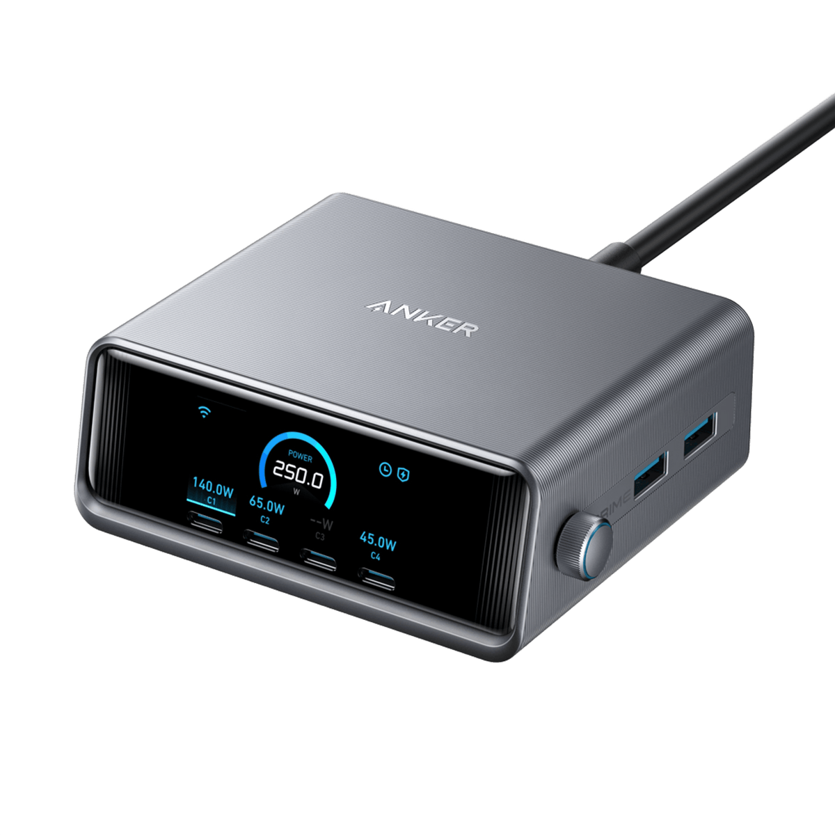 Anker Prime Charger 250W 6-Port GaN Charging Station - A2345