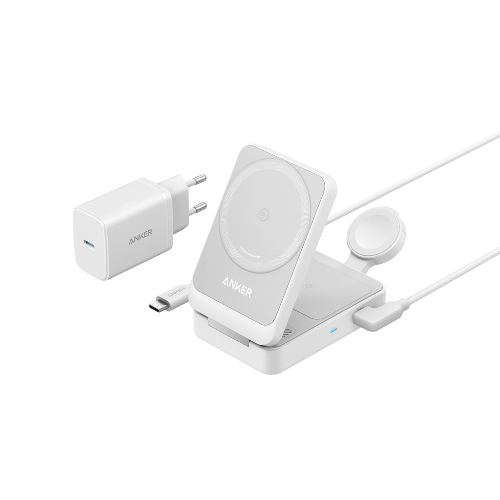 Anker MagGo Wireless Charging Station (Foldable 3-in-1) - B2557