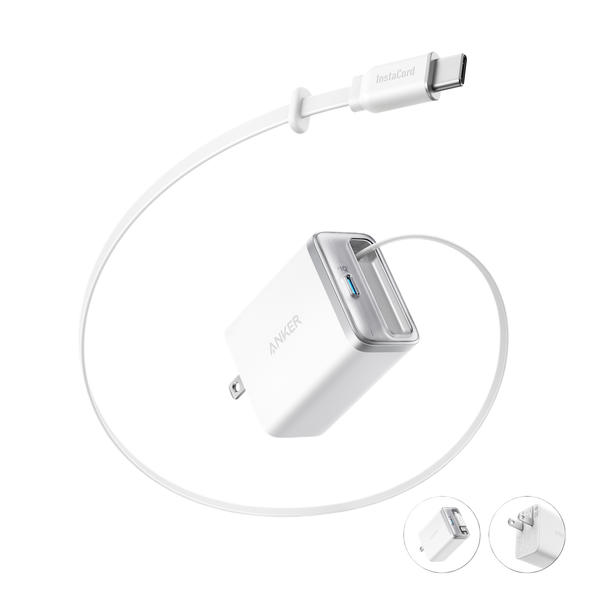 Anker Nano Charger 35W Built-In Retractable USB-C Cable - A2658