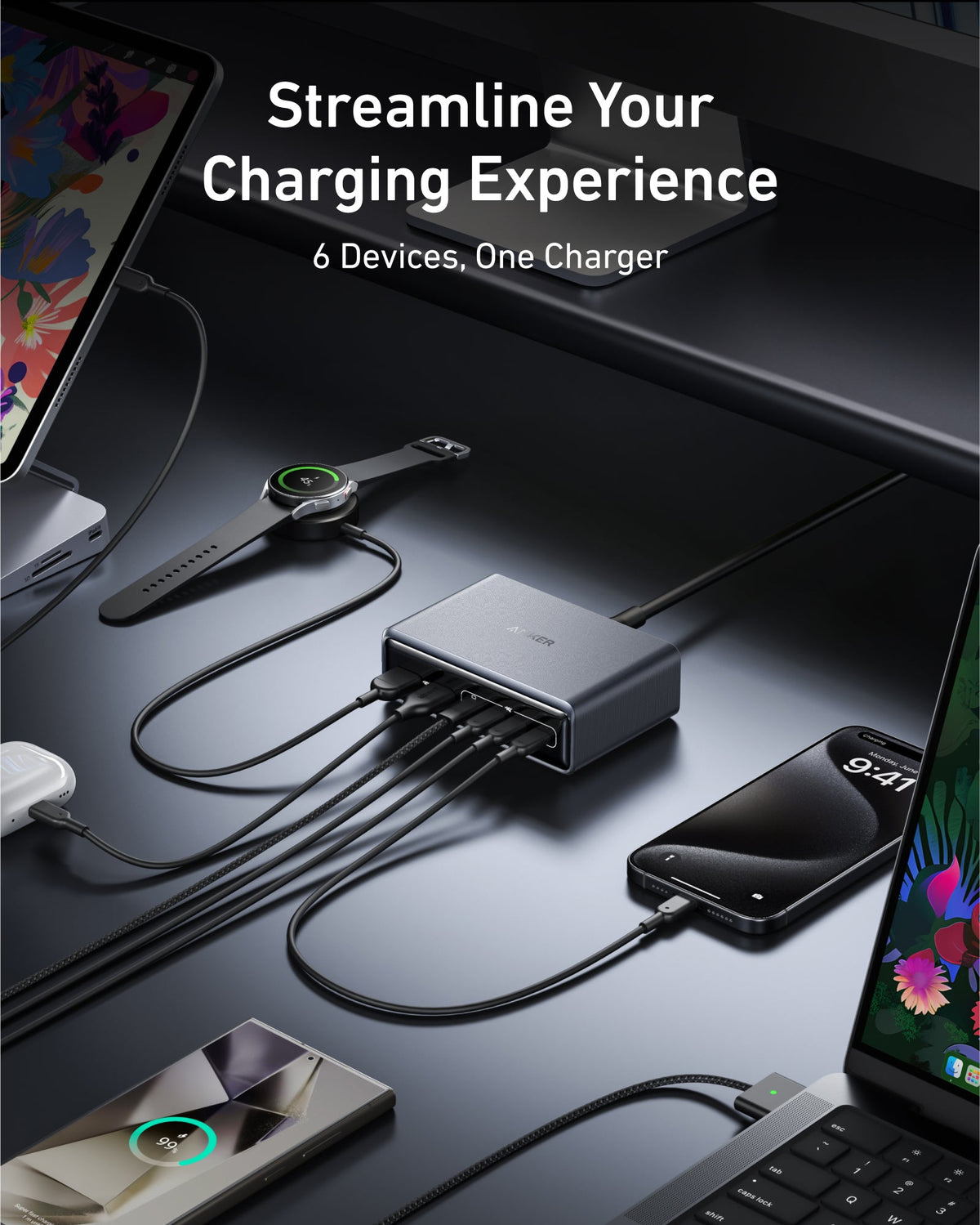 Anker Prime Charger (200W 6 Ports GaN) - A2683 - view 4