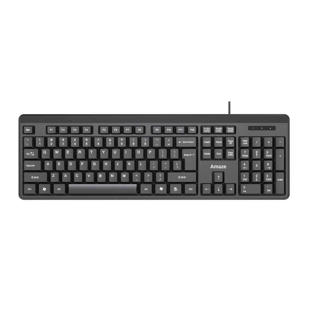 Amaze Probus Super Smooth Ergonomic Wired Keyboard Black - A732 in Pakistan - image 1
