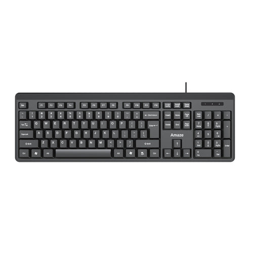 Amaze Probus Super Smooth Ergonomic Wired Keyboard Black - A732 in Pakistan - image 1