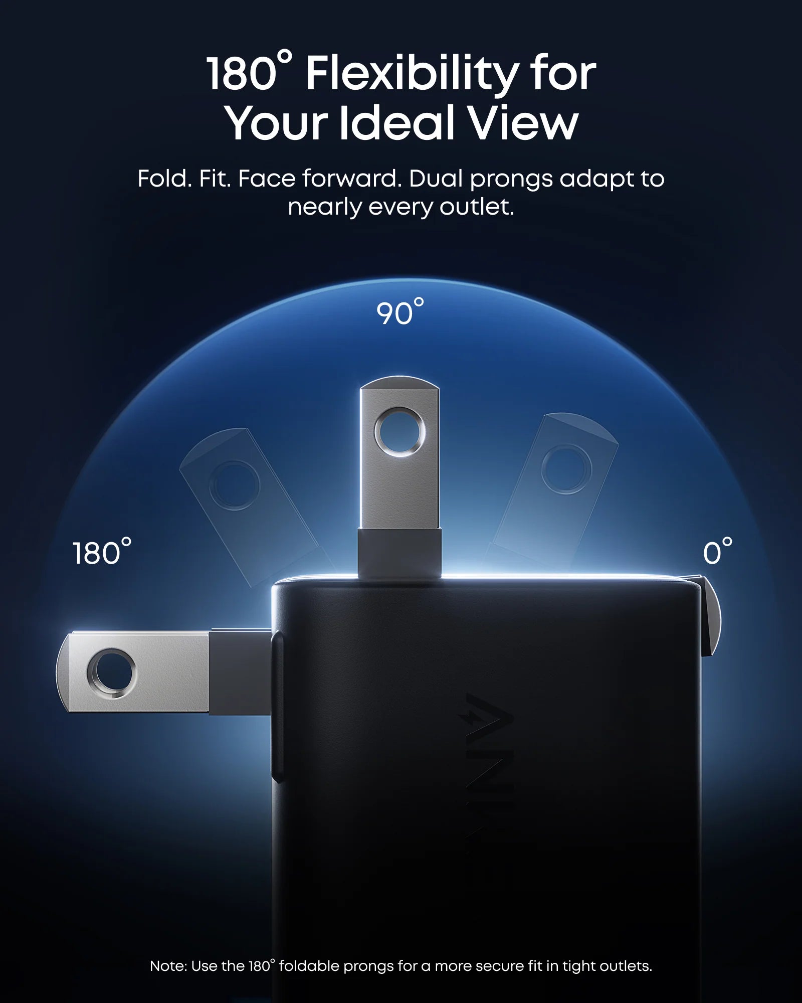 Anker Nano Charger 45W Smart Display – 180° Foldable USB-C Fast Charger with 60w cable