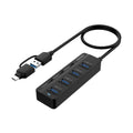 Amaze A327 USB-C + USB 3.0 7 Port Hub - Black in Pakistan - image 1