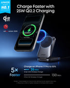 Anker Foldable 3-in-1 Wireless Charging Station Qi2 Certified - A25M1 - view 2