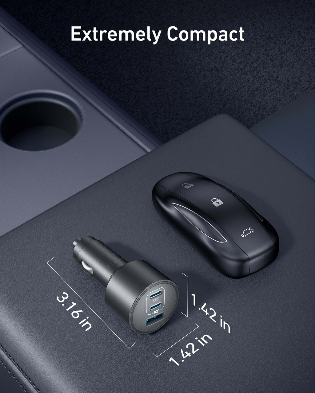 Anker Nano Car Charger 167.5W 3 Ports - A2737 - view 5