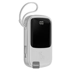 Baseus Qpow 10000mAh power bank with built-in cable — packaging and box view Pakistan
