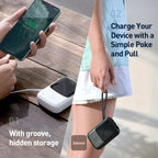 Baseus Qpow 10000mAh power bank with built-in cable — back view Pakistan