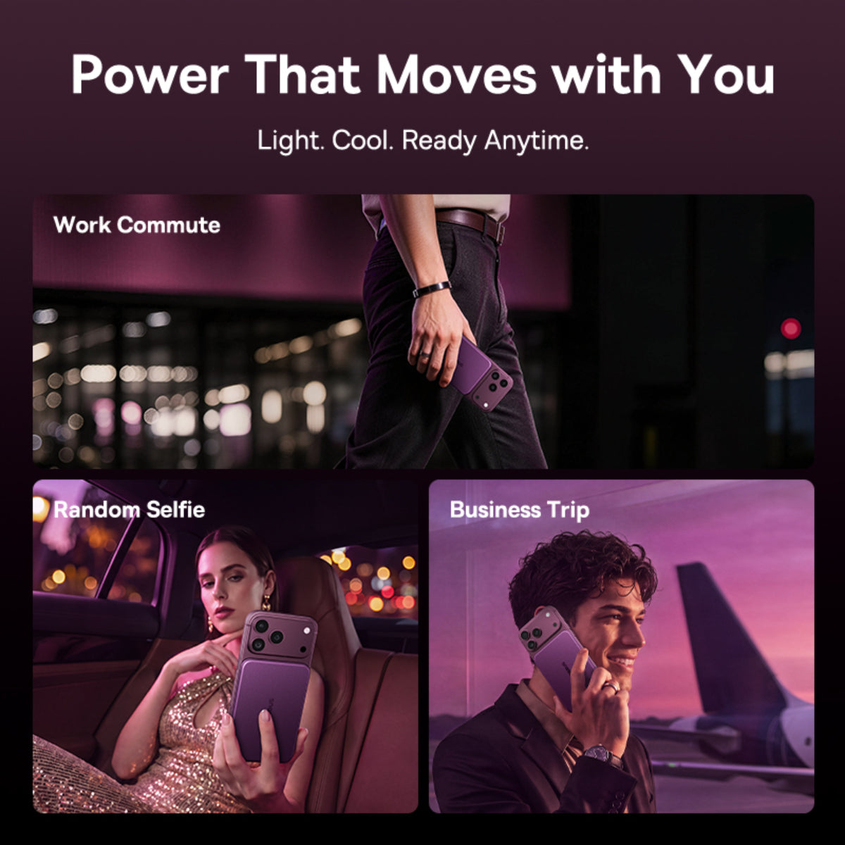 Baseus Picogo Air AM71 3C Magnetic Power Bank 5000mAh 22.5W Dark Cherry Edition official product image 12