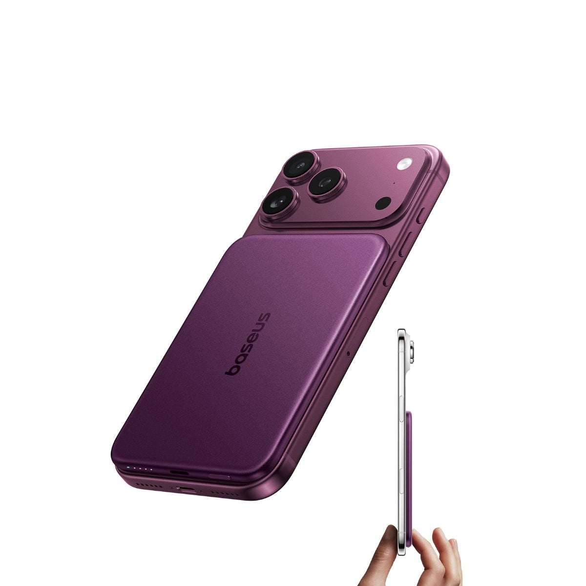 Baseus Picogo Air AM71 3C Magnetic Power Bank 5000mAh 22.5W Dark Cherry Edition official product image 4