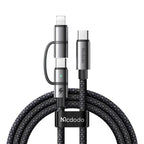 Mcdodo 2-in-1 100W USB-C to USB-C + Lightning Fast Charging Data Cable 1.2m - CA-0450 - image 1