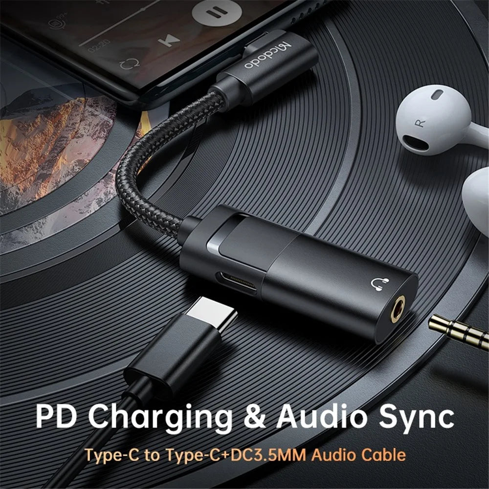 Mcdodo 60W PD USB Type-C to 3.5mm Aux and USB Type-C Port Adapter - CA-1880 - image 2