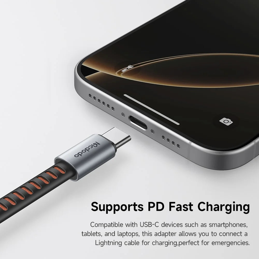 Mcdodo Lightning to USB-C Adapter Cable 24W Fast Charging Data Transfer - CA-4870 - image 3