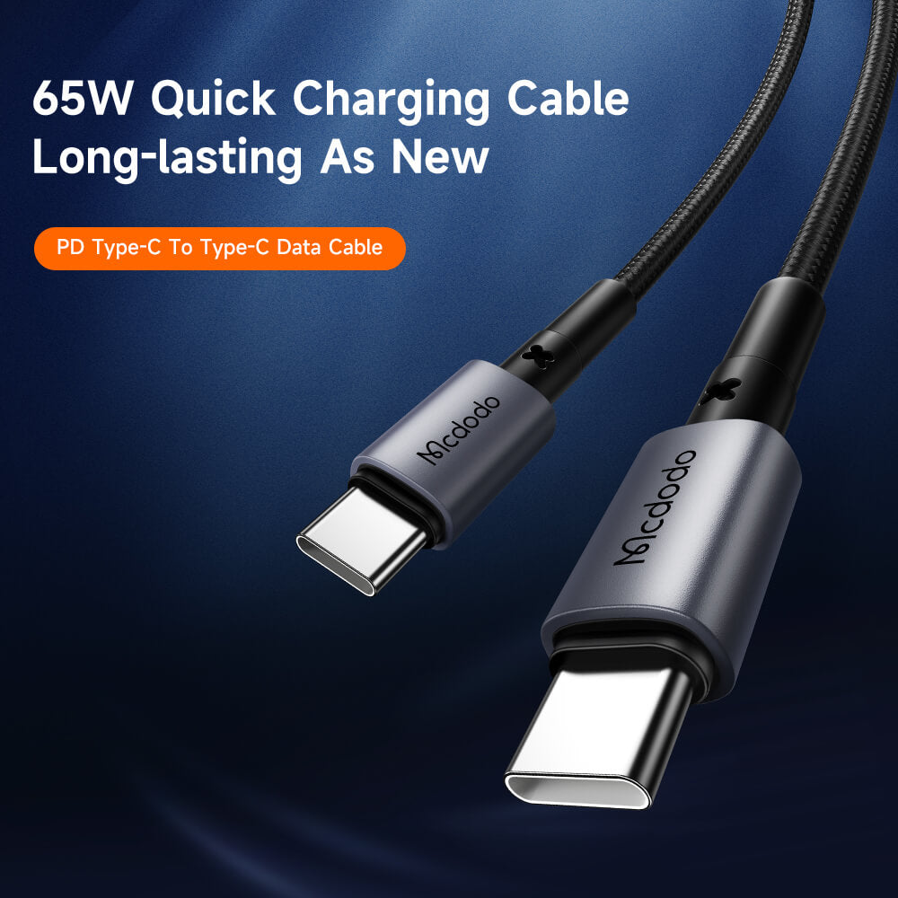 Mcdodo Prism Series 65W USB-C to USB-C Data Cable 1M Black - CA313 - image 3