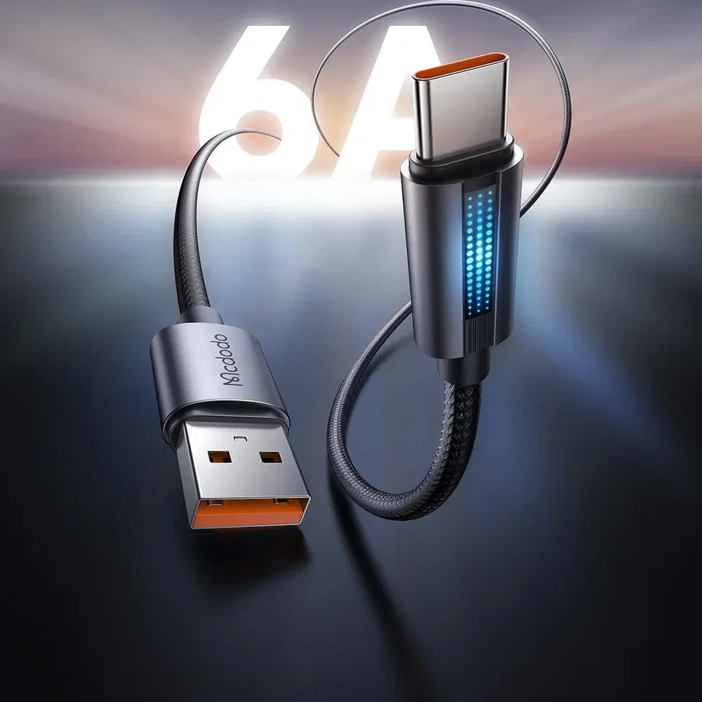 Mcdodo USB-A to USB-C 6A Cable 4ft Black - CA5180 - image 2