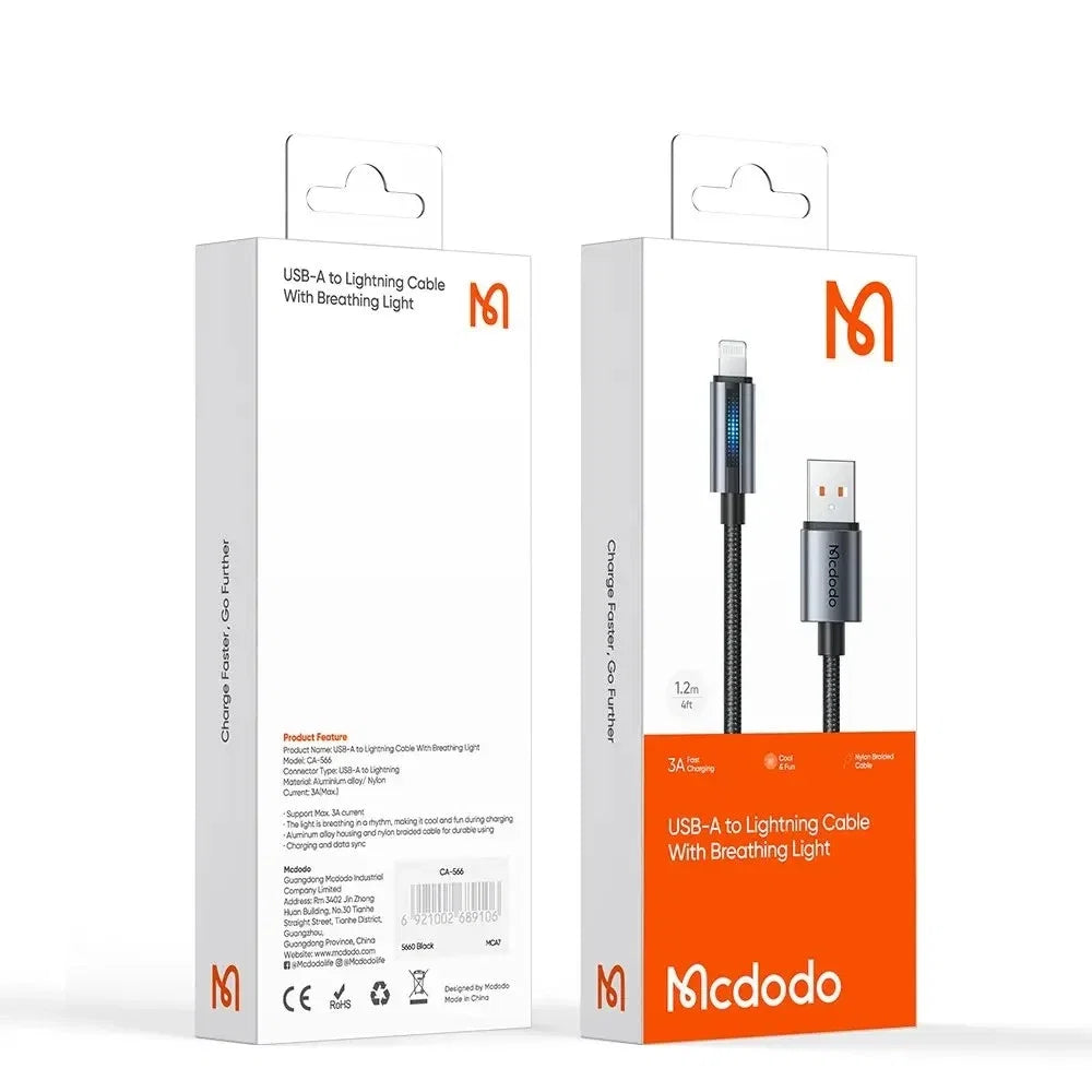 Mcdodo USB-A to Lightning Cable 4ft Black - CA5660 - image 4