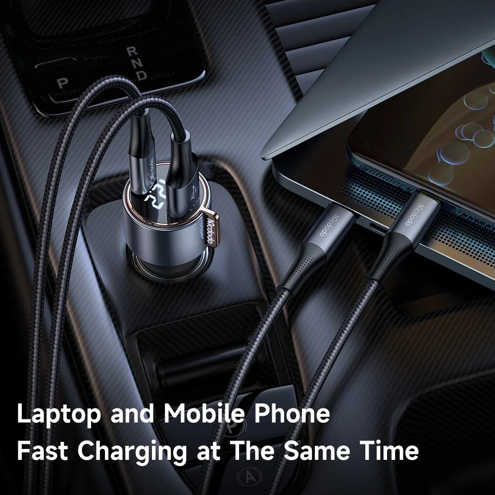 Mcdodo Car Charger 75W Dual Port USB-A + USB-C Fast Charging - CC-3690 - image 4