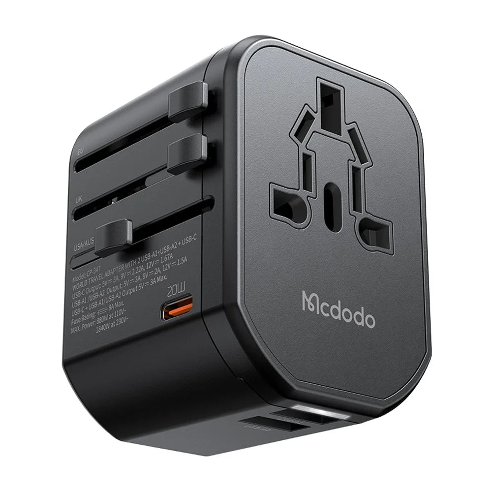 Mcdodo 20W PD Fast Charging Universal Travel Adapter - CP-3471 - image 1