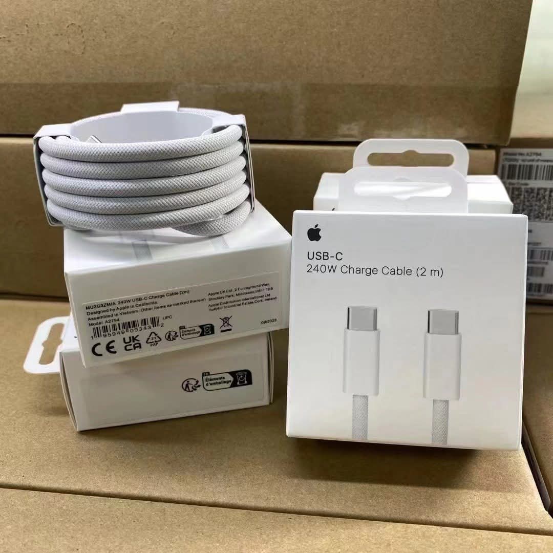 Apple USB-C to C Cable (2m) 240W Fast Charging for MacBook, iPhone 16/17 Pro Max & iPad