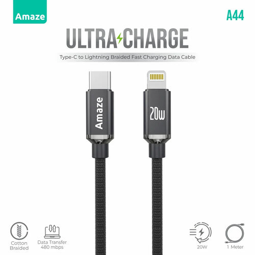 Amaze A44 USB-C to Lightning 20W Cable 1m in Pakistan - image 2