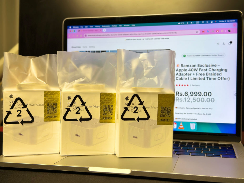 Apple 40W Dynamic Power Adapter With 60W Max + FREE Braided Cable