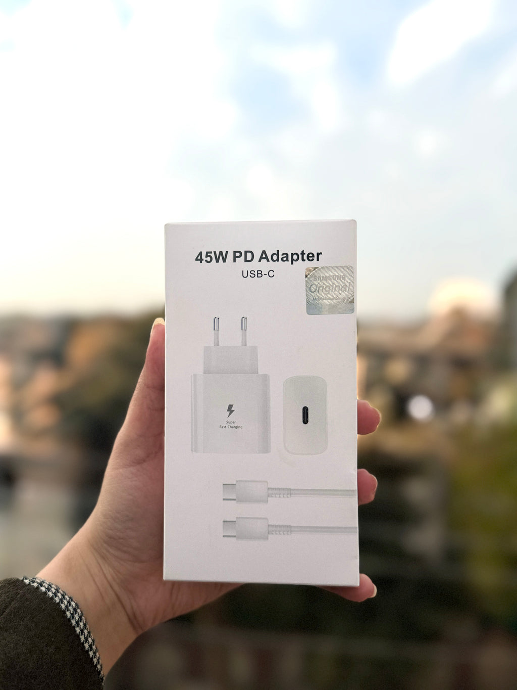 45W USB‑C PD Fast Charger with Type‑C to C Cable