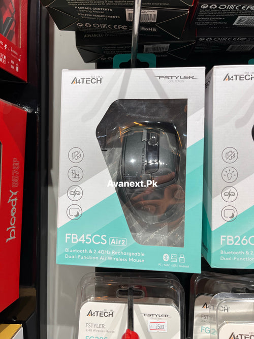 A4Tech FB45CS Air2 Bluetooth and 2.4GHz wireless mouse