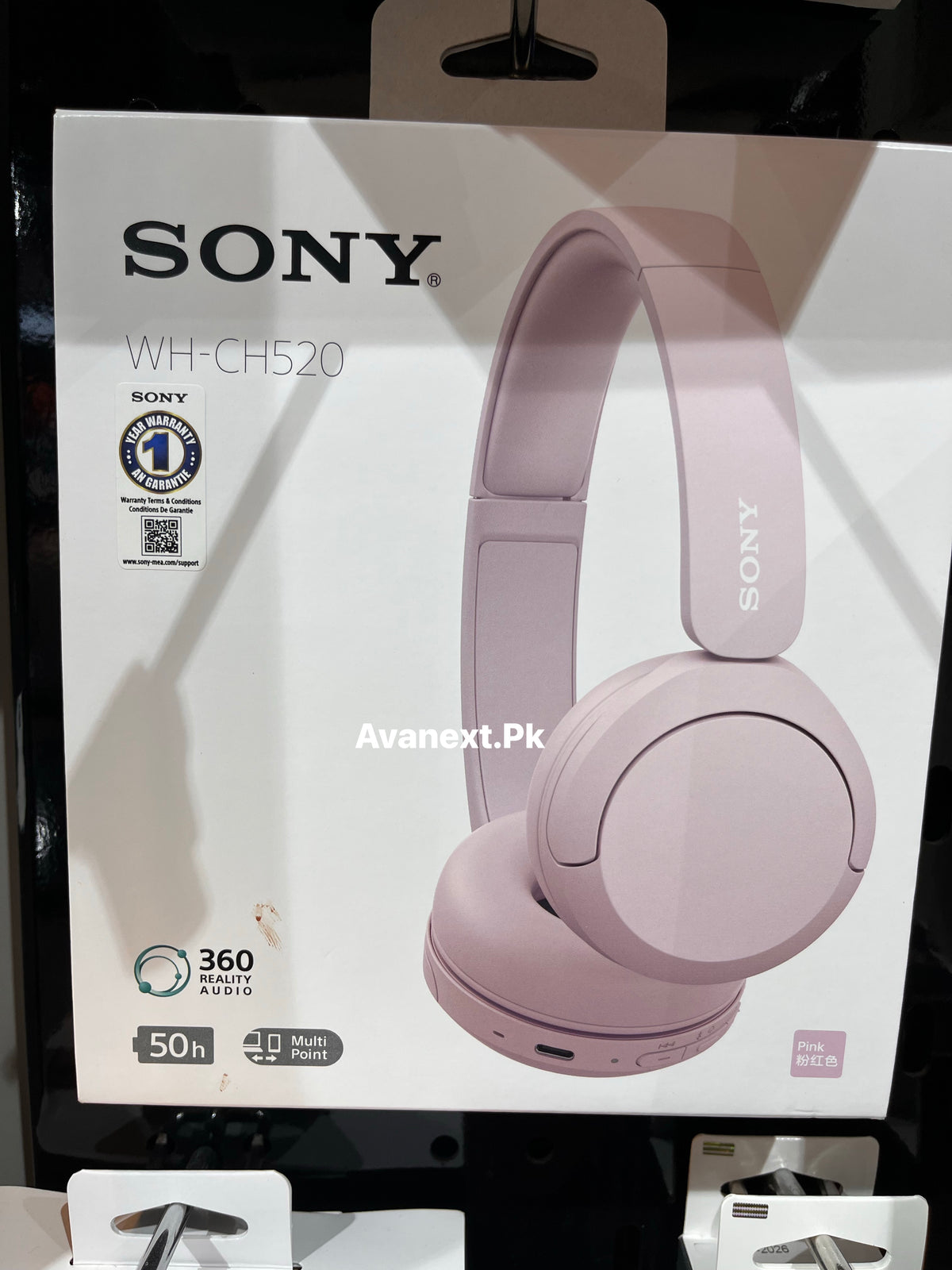 Sony WH-CH520 Wireless Headphones – Pink