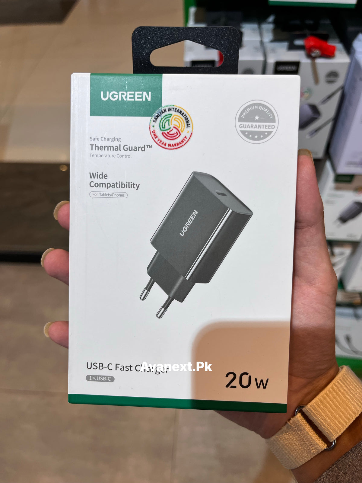 UGREEN 20W USB-C GaN charger front