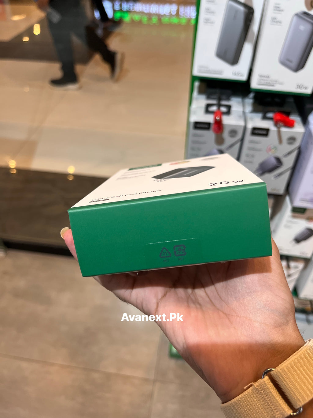 UGREEN 20W GaN charger packaging underside