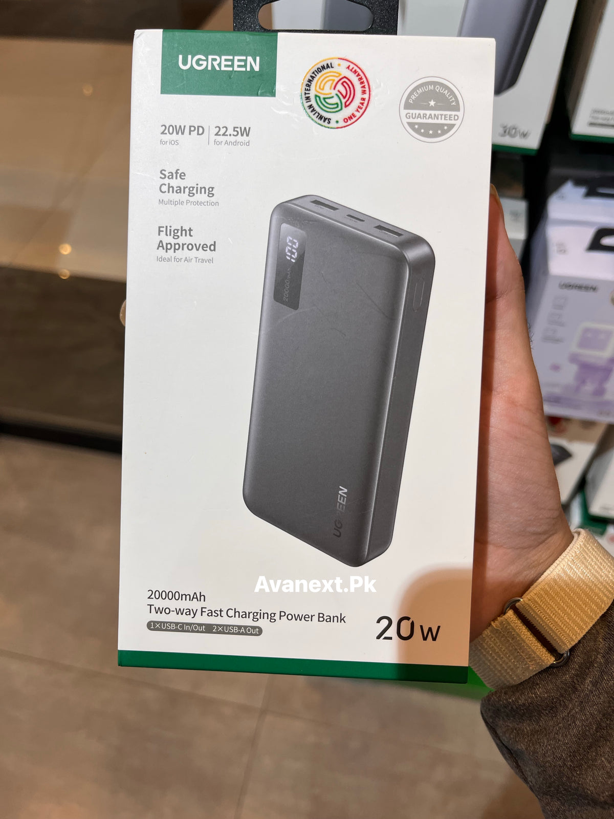 UGREEN 20,000mAh 20W Two-Way Fast Charging Power Bank