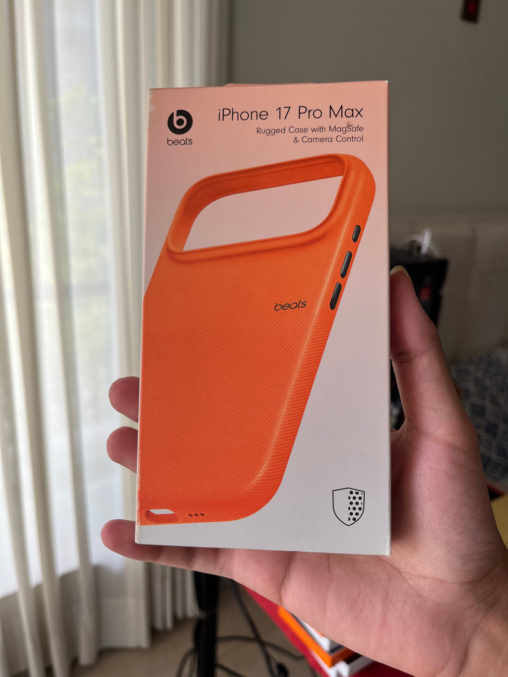 Beats iPhone 17 Pro Max Rugged Case Orange MagSafe front packaging Pakistan