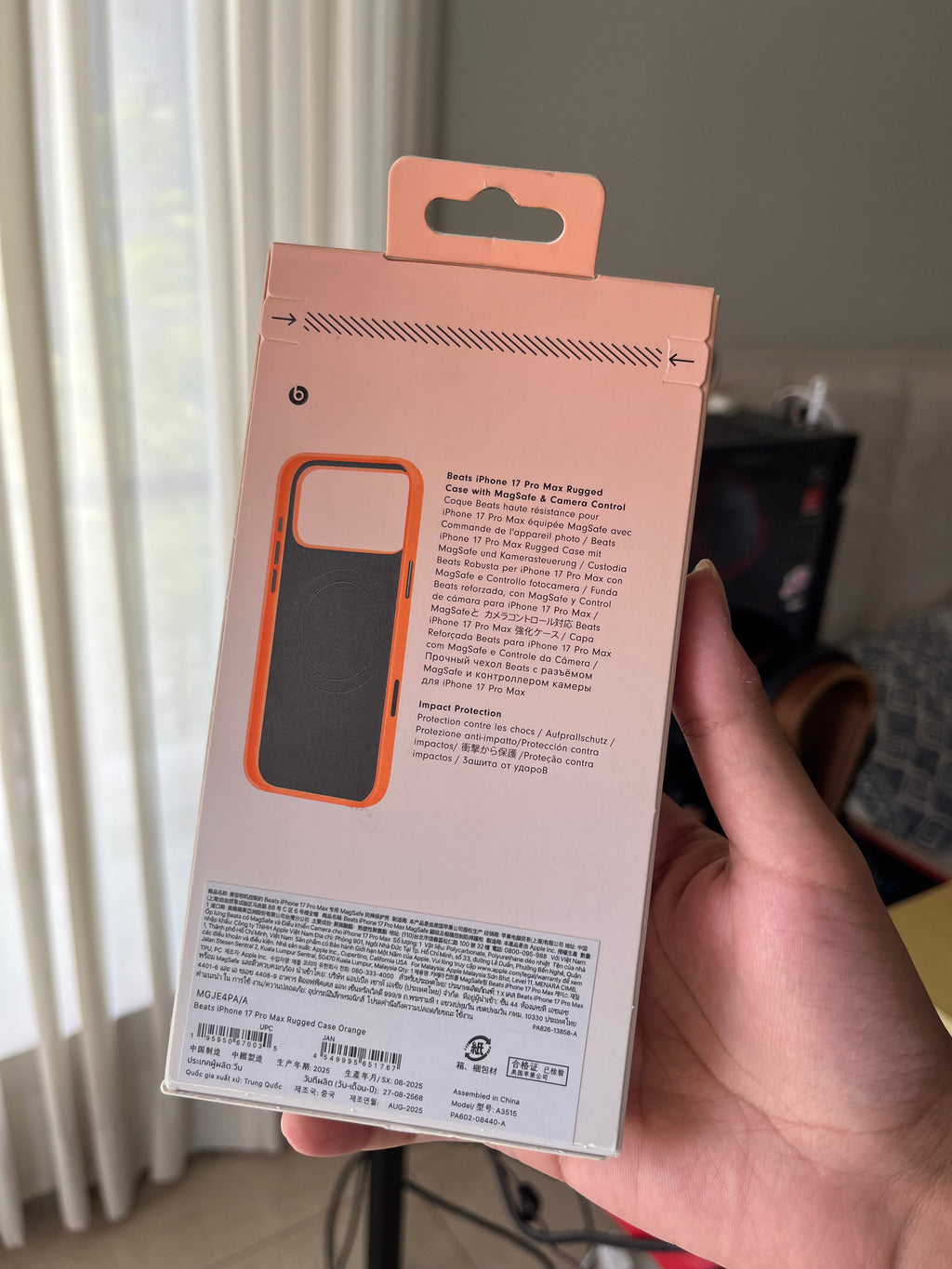 Beats iPhone 17 Pro Max Rugged Case Orange MagSafe side spine Pakistan