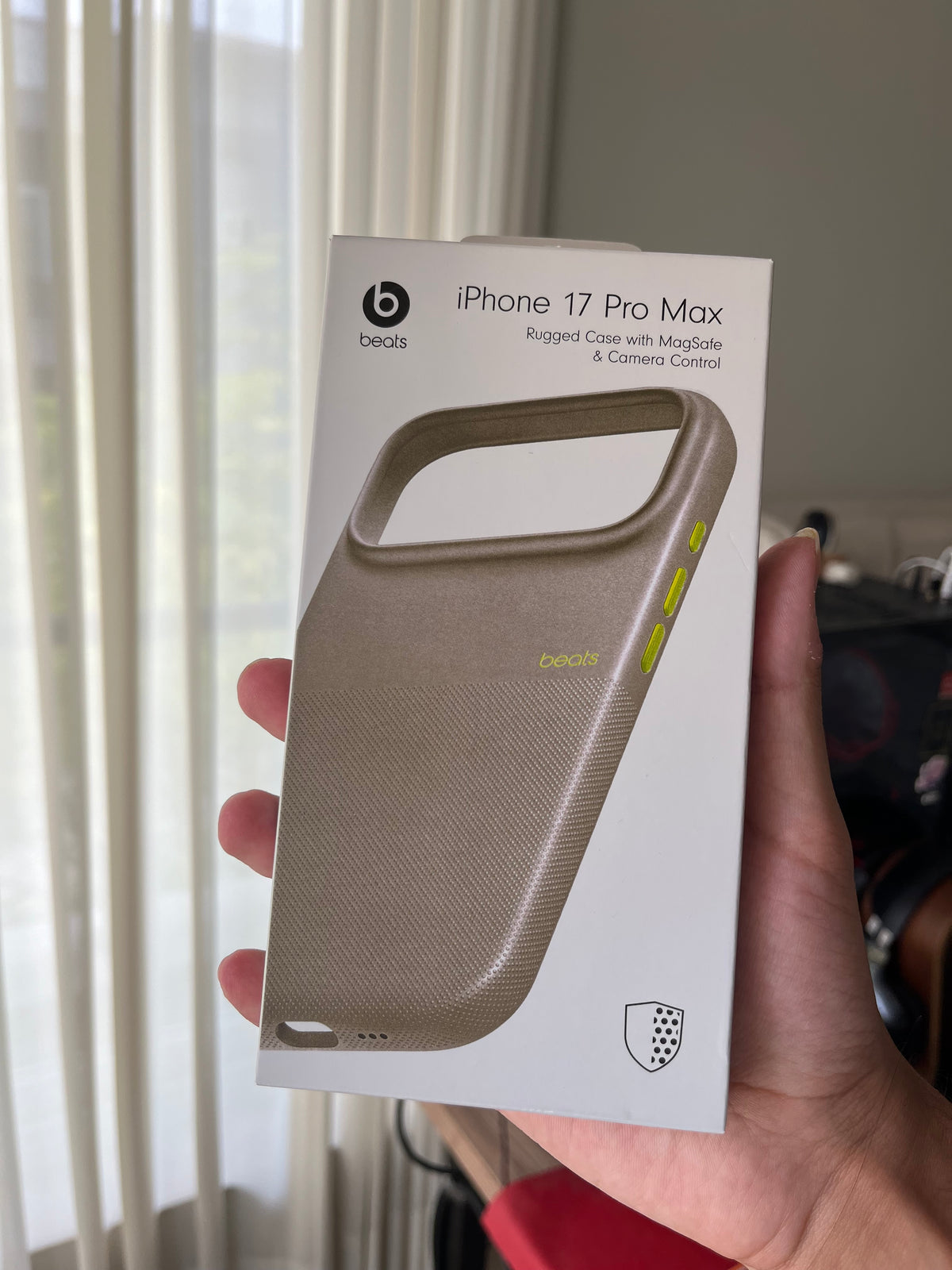 Beats iPhone 17 Pro Max Rugged Case Gray MagSafe front packaging Pakistan