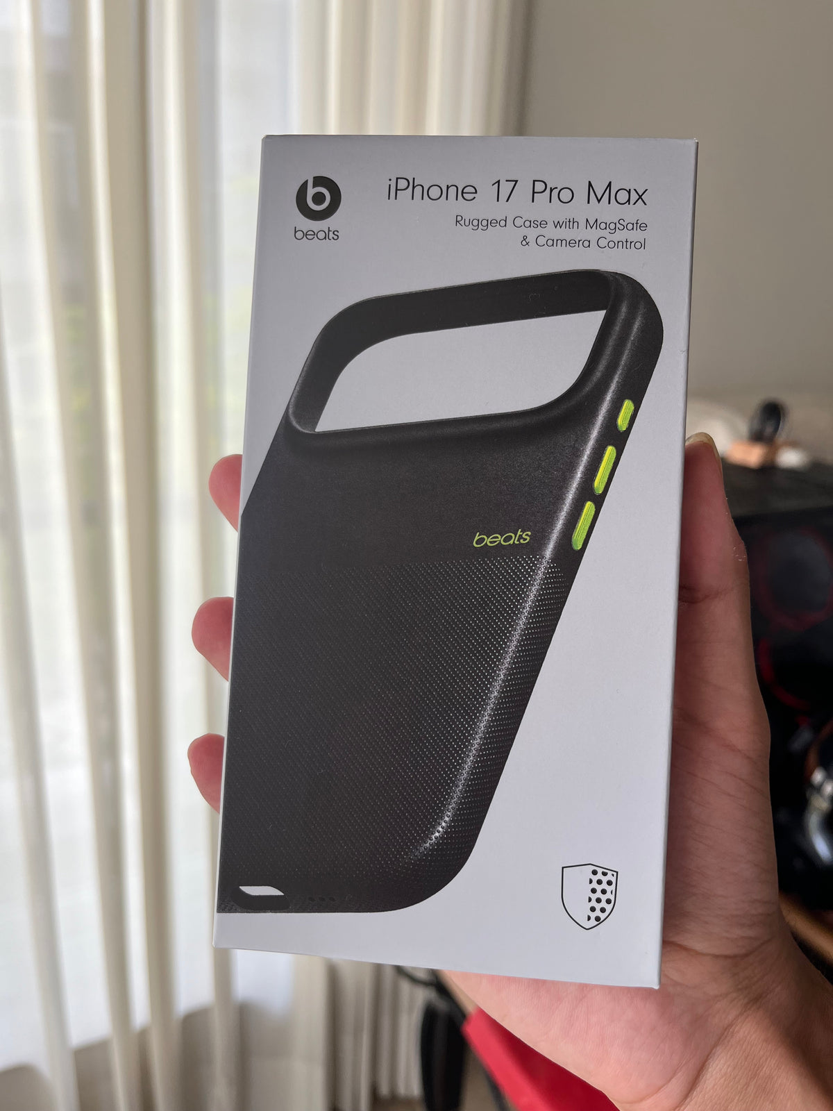 Beats iPhone 17 Pro Max Rugged Case Black MagSafe front packaging Pakistan