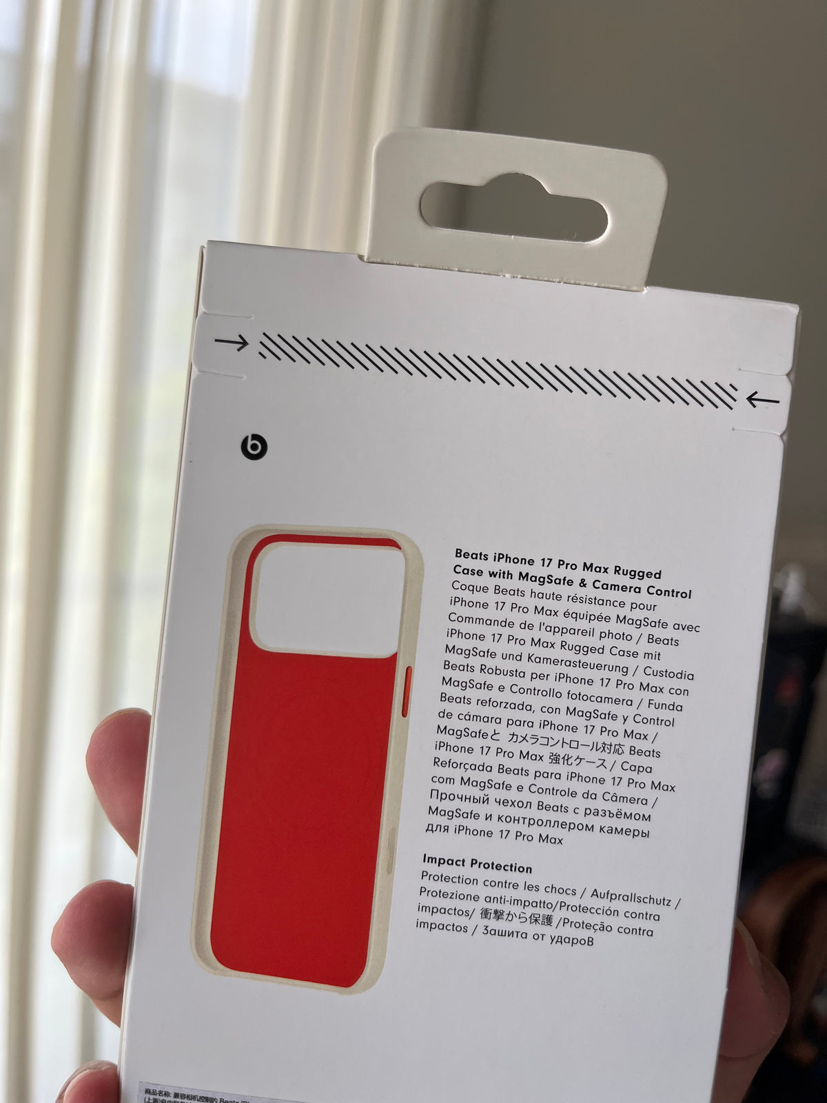 Beats iPhone 17 Pro Max Rugged Case Stone MagSafe Camera Control back packaging Pakistan