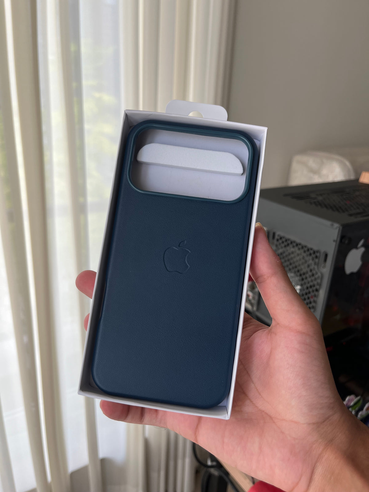 Apple iPhone 17 Pro Max Leather Case Midnight Blue MagSafe in box Pakistan