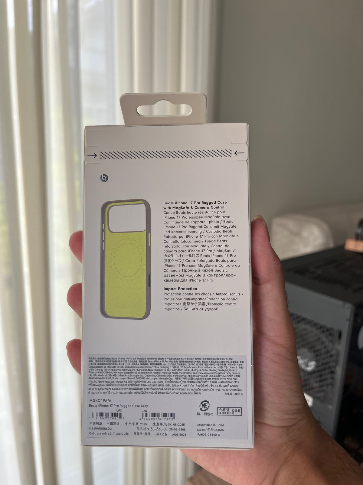 Beats iPhone 17 Pro Rugged Case Cave Grey MagSafe back packaging specs Pakistan