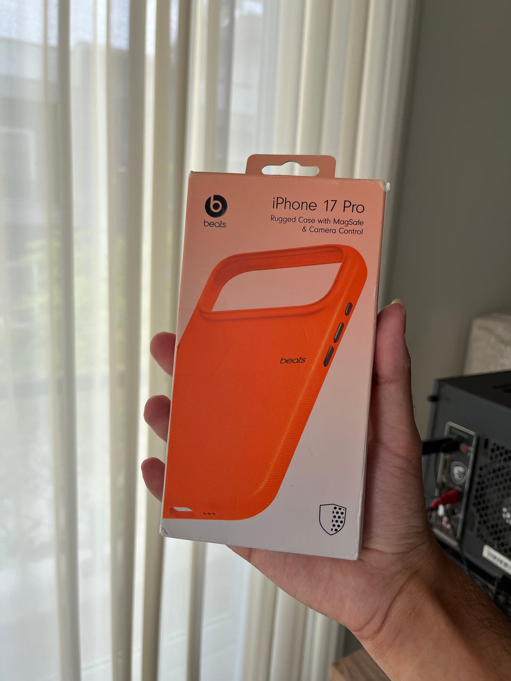 Beats iPhone 17 Pro Rugged Case Orange MagSafe front packaging Pakistan