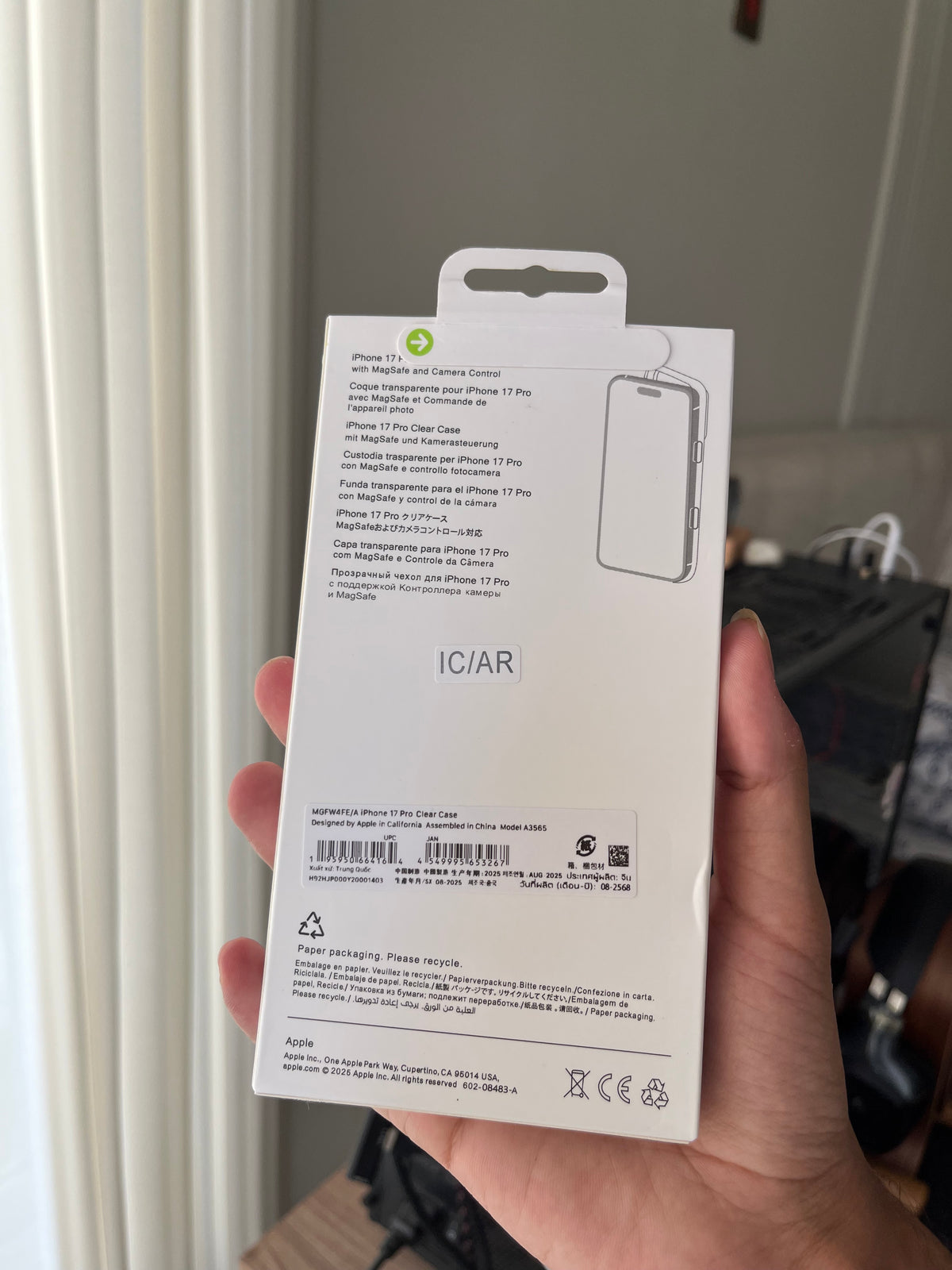 Apple iPhone 17 Pro Clear Case MagSafe back packaging specs Pakistan
