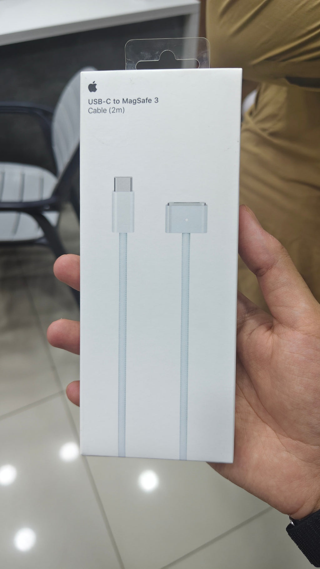 Apple USB-C to MagSafe 3 Cable 2m model A2363 front packaging