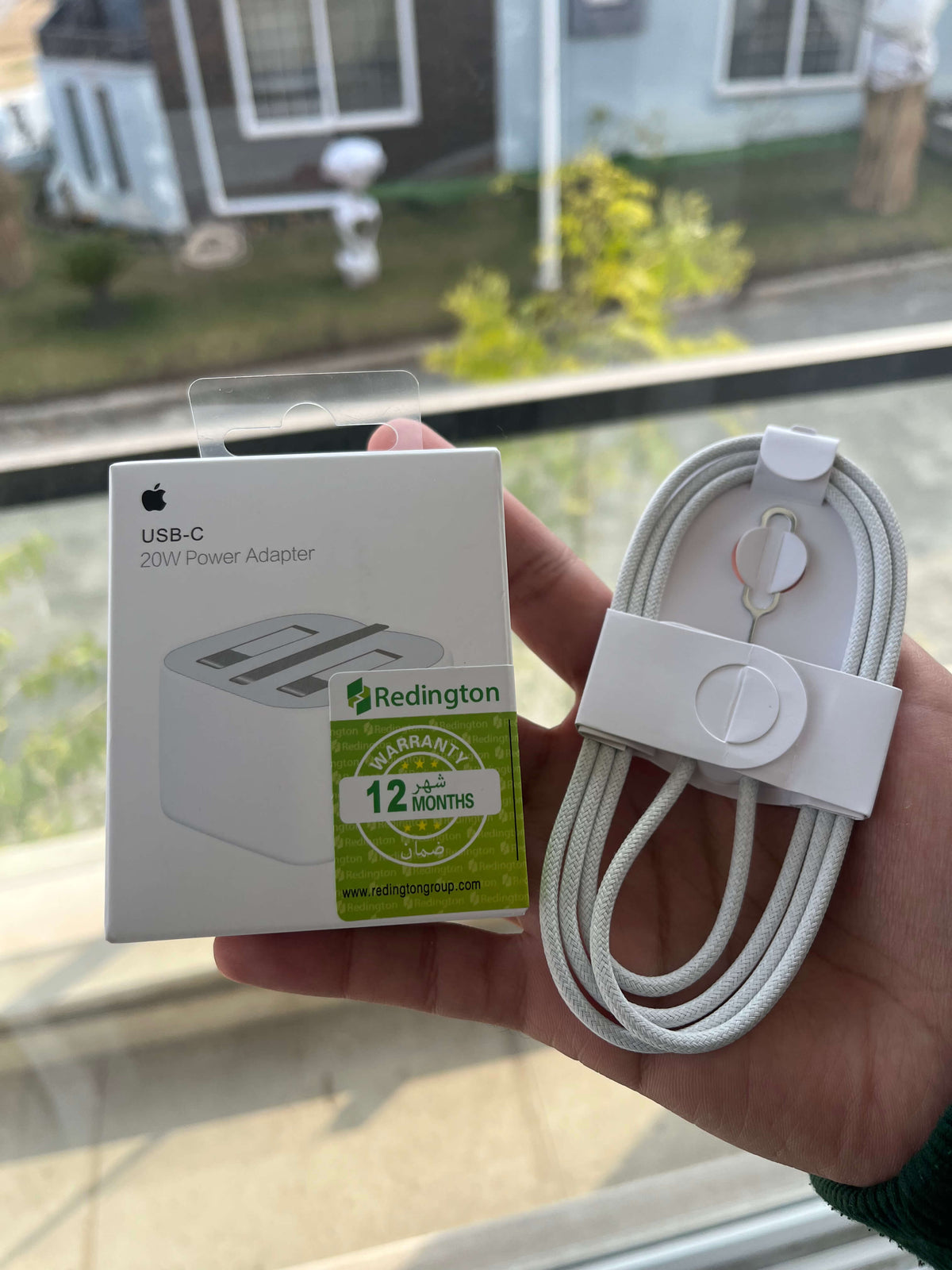 Redington USB-C 20W power adapter with cable and retail box
