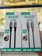 Phonnext 65W Type-C fast charging cable — close-up detail view Pakistan