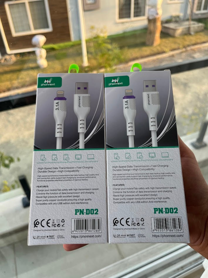 3.1A Fast Charging & High-Speed Data Lightning Cable PN-D02
