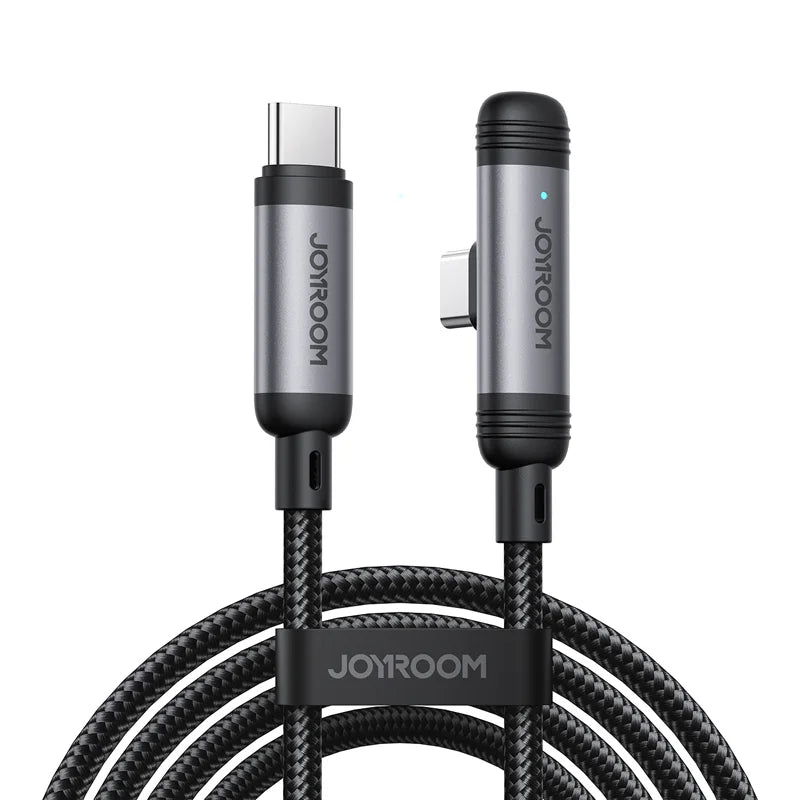JOYROOM S-A56 60W 1.2M Type-C to Type-C EnjoyX Series 90° Fast Charging Data Cable product image in Pakistan | AvaNext.pk