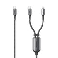 JOYROOM S-A57 RapidX Series 100W 2-in-1 Fast Charging Data Cable (Type-C to Type-C+Lightning) 1.5m product image in Pakistan | AvaNext.pk