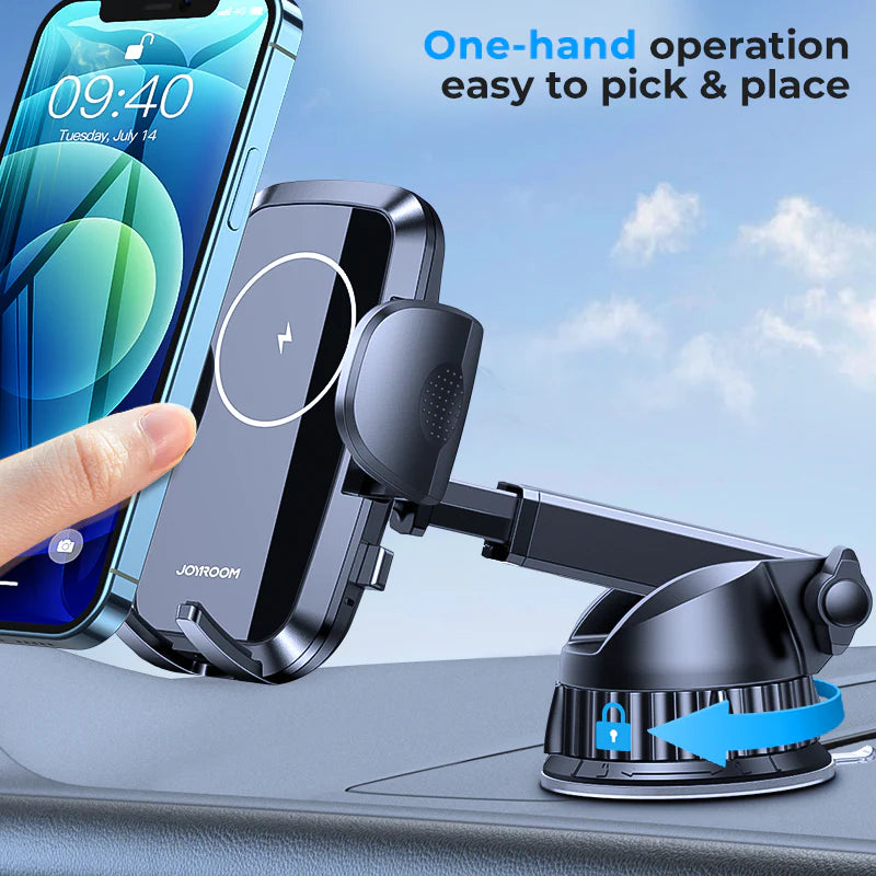 Joyroom JR-ZS241 15W Wireless Fast Charging Car Phone Holder Mount