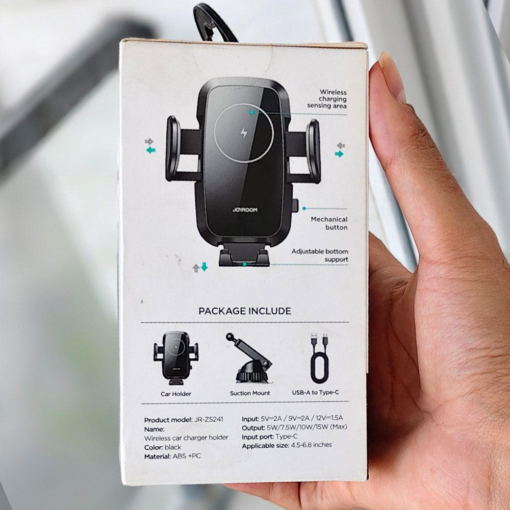 Joyroom JR-ZS241 15W Wireless Fast Charging Car Phone Holder Mount