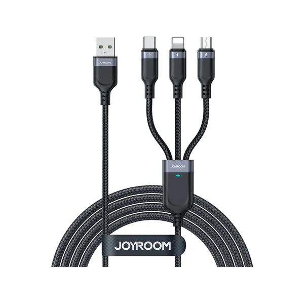 Joyroom S-A18 Multi-Use Series 3.5A 3-in-1 USB to L+C+M product image in Pakistan | AvaNext.pk